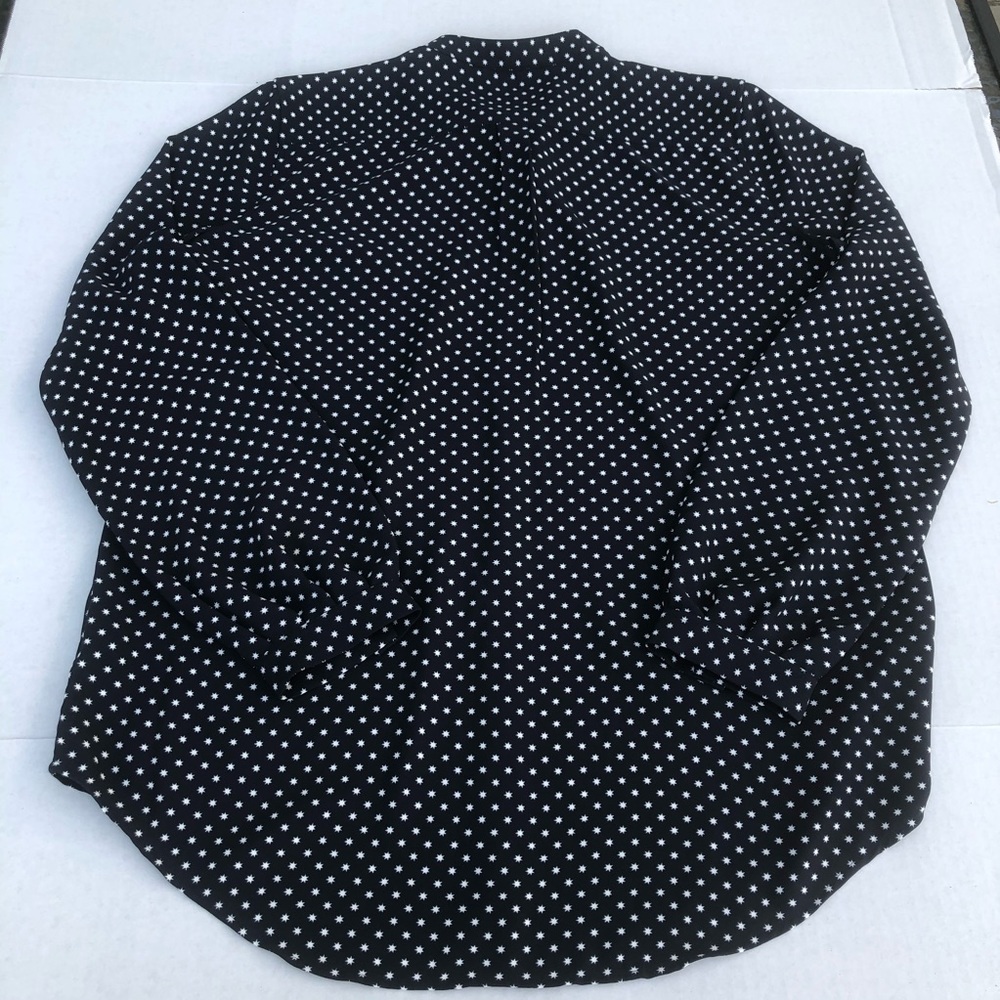 Equipment Navy and White Star Dot Blouse - Picture 6 of 8